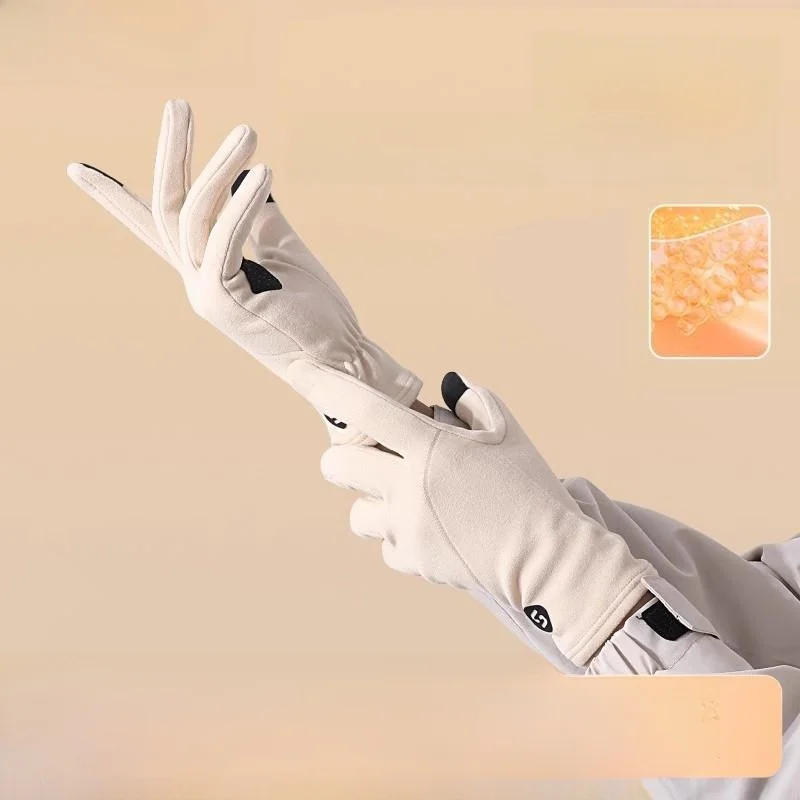 

Женские зимние лыжные перчатки с сенсорным экраном, мотоциклетные, вельветовые, для езды, спортивные, ветрозащитные, противоскользящие, теплые перчатки для рук