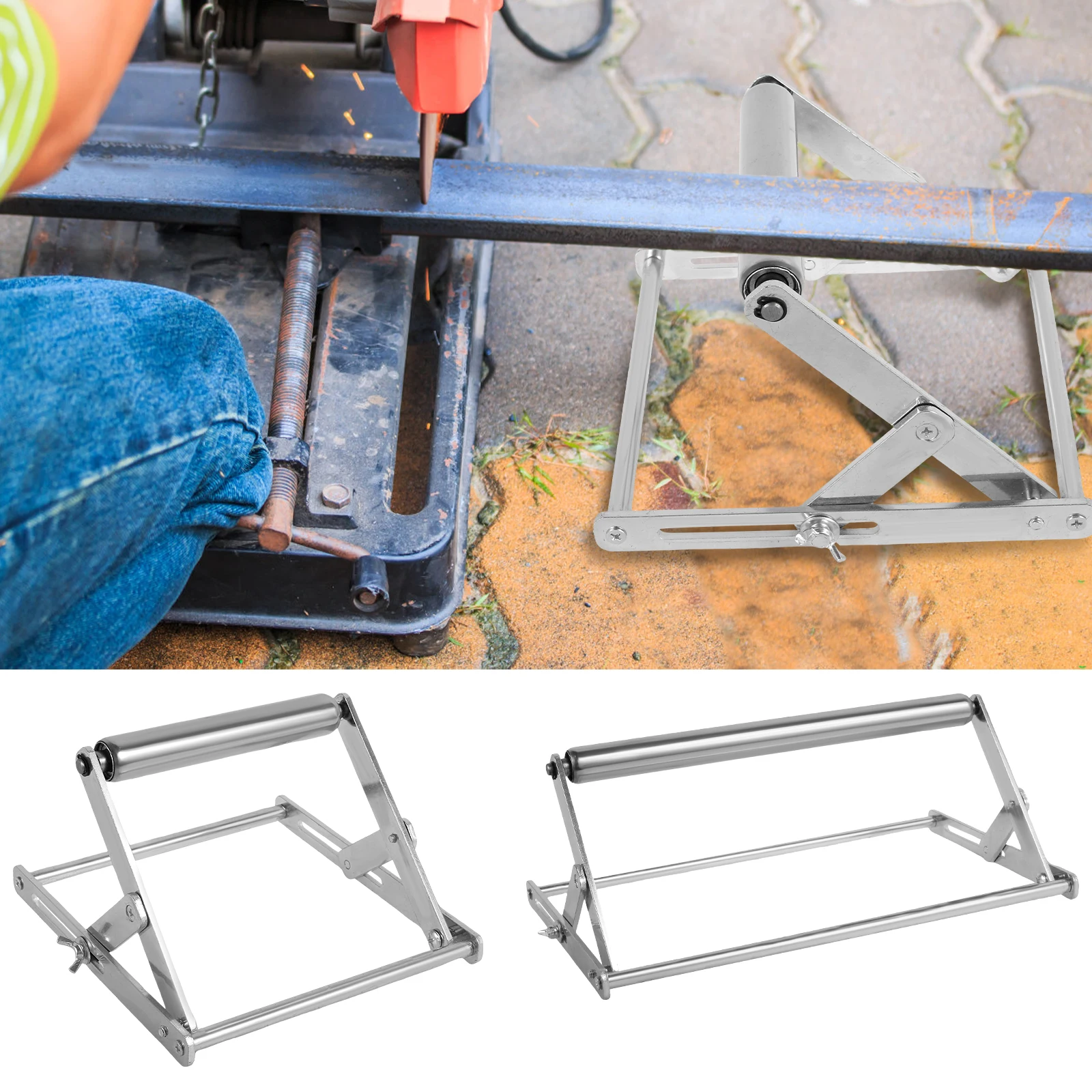 Cutting Machine Work Support Stand Adjustable 2.17-5.91inch Cutting Machine Support Frames Table Saw Stands Cutting Attachments