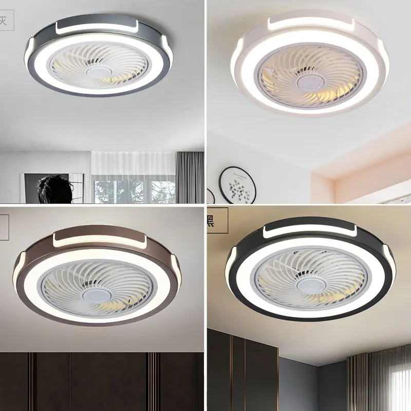 

Ultra Thin Ceiling Fan Light Bedroom Ceiling Fan Light Restaurant Household Invisible Fan Fan Integrated Ceiling Light