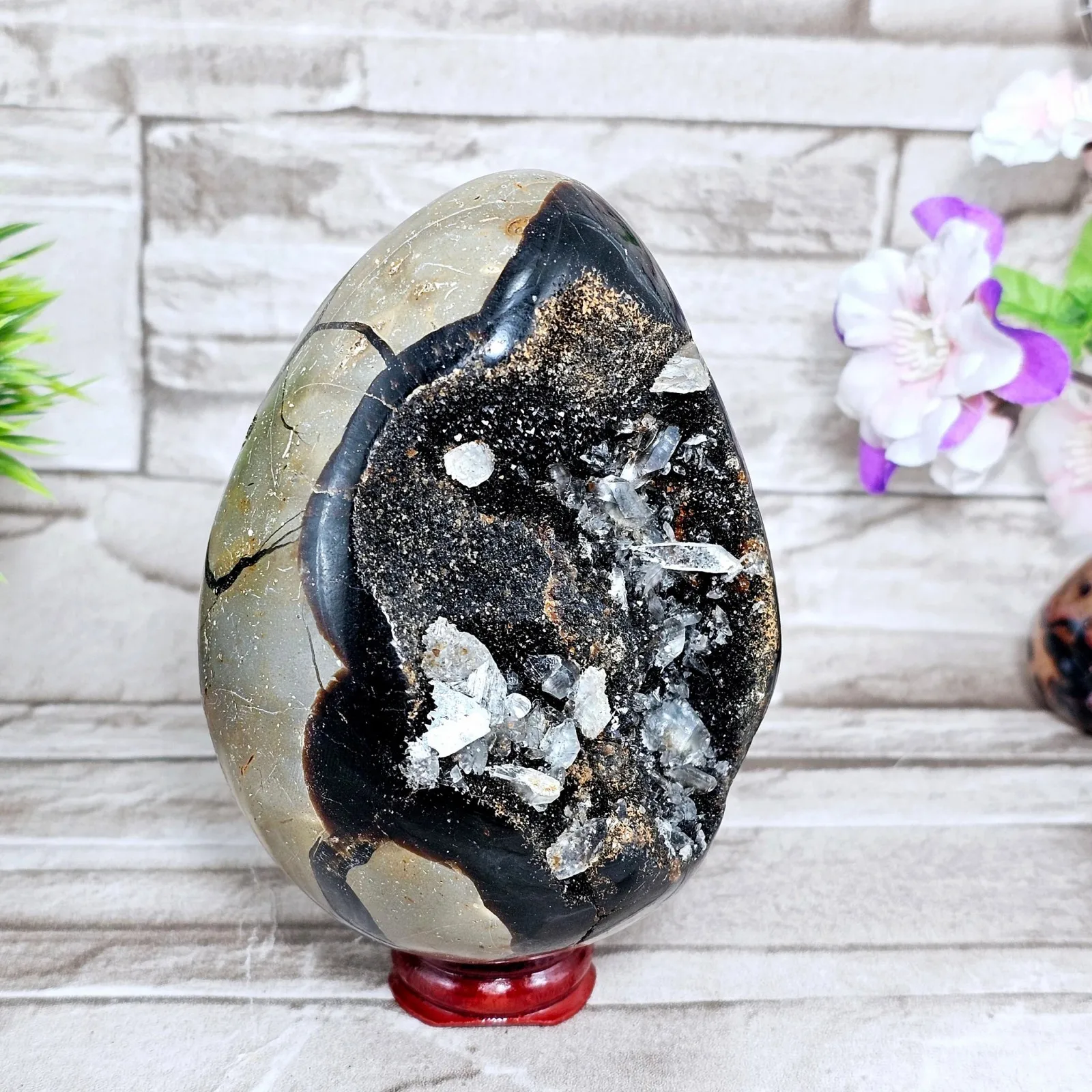 Septarian Dragon Egg Stones,Crystal Quartz Geode,Reiki ,Home Decoration,Specimen of mineral,Crystal Gifts