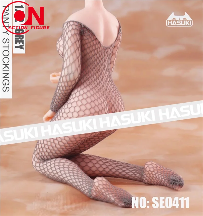 HASUKI SE04 1/12 مقياس أنثى سلس شبكة جوارب طويلة جورب الملابس والاكسسوارات نموذج ل 6 ''أنثى الجندي عمل الشكل الجسم #4