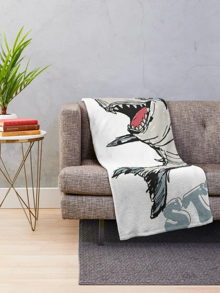 shark beach Throw Blanket Blankets For Bed blankets ands Blankets