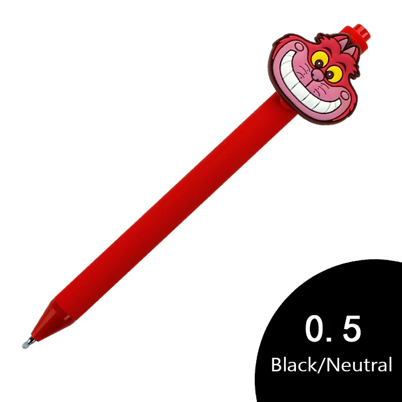 Disney Cartoon Patch Gel Pen 10/20pcs Mickey Minnie Qiqi Cute Students Pen 0.5 Black School Office Stationary Write Supply Gifts
