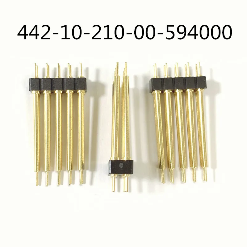 O ouro chapeou o conector de espaçamento da coluna do assento da agulha, através do furo, 442-10-210-00-594000, 10 Pin, 0,100 "2.54mm, novo e original, no estoque