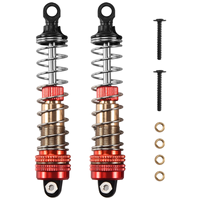 2Pcs Metal Shock Absorbers Damper for XLF X03 X04 X-03 X-04 1/10 RC Car Truck Upgrade Parts Accessories,Red