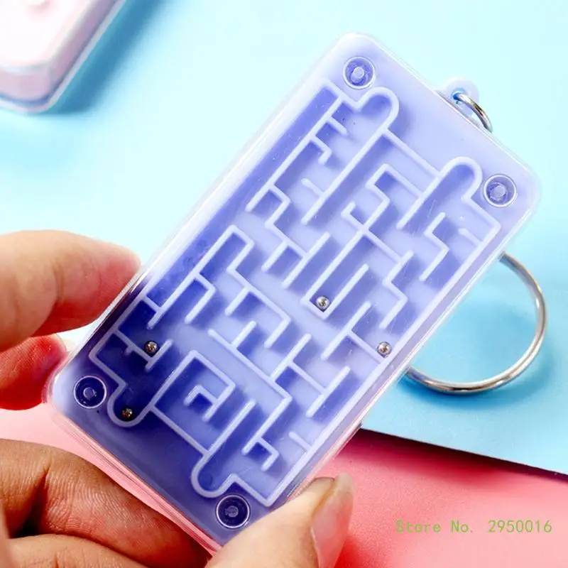 Mini Portable Calculator with Keychain Buckle 8 Digits Basic Calculator with Maze for Kids Students Birthday Party Favor