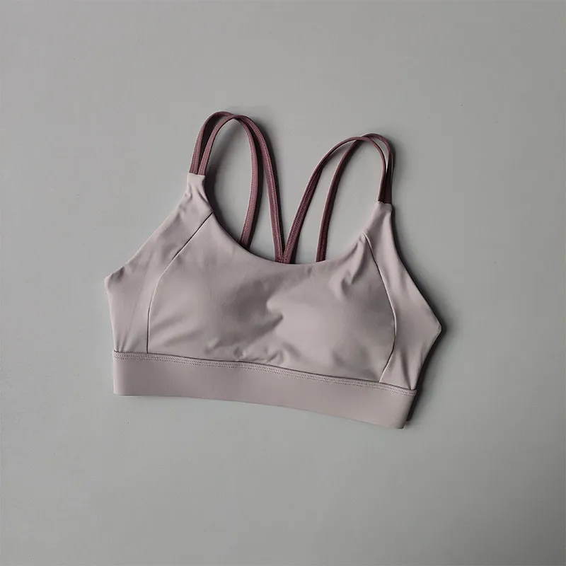 Hochintensiver Fitness-Sport-BH, stoßfest, verhindert Durchhängen, integrierter Stil, Laufunterwäsche, Kontrast-Weste-Top für Frauen – Detail 22