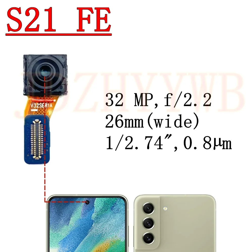 Front Rear Camera For Samsung Galaxy S21 FE S21FE 5G G990B G990E G990N Frontal Selfie Wide Back Main 64 MP Camera Module