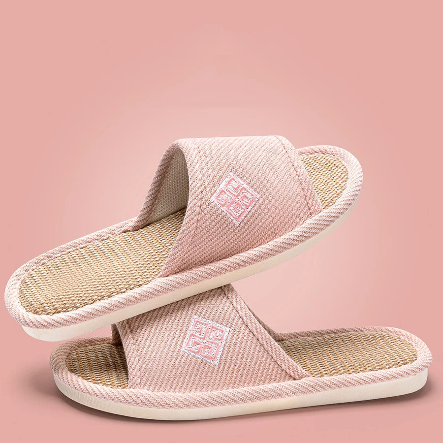 Linen Women's Slippers - Silent, Sweat-Absorbent, Non-Slip & Breathable for Home Comfort