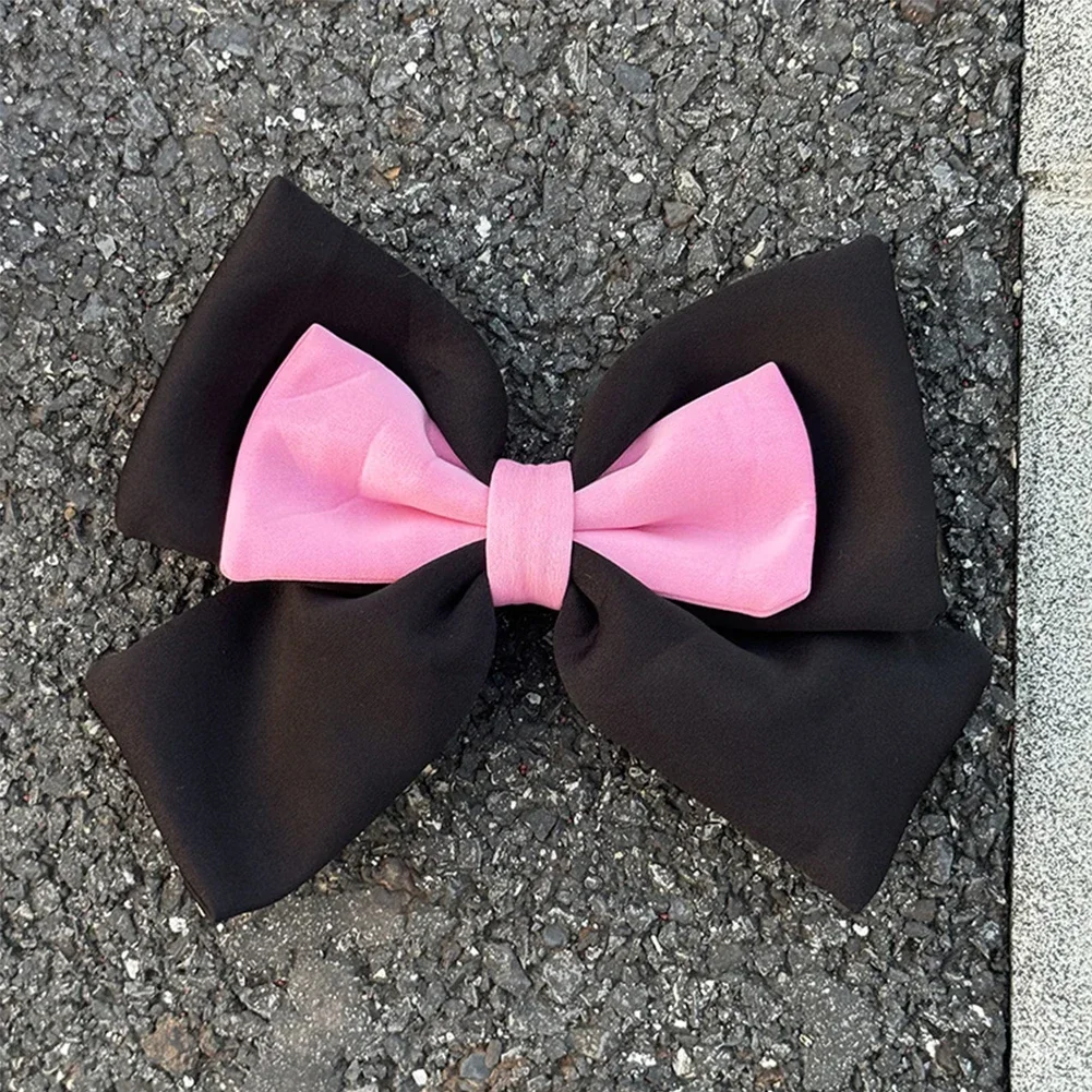 3D двухцветное украшение для шлема с большим бантом для девочек, ткань с бантом, атласная лента, украшение для шлема, аксессуары для мотоциклетного шлема