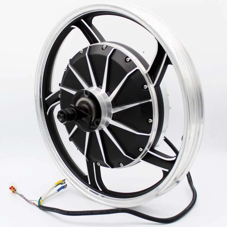 YMMOTOR brushless DC motor 17 inch 3 kW 72V narrow tire for 2 wheel electric motorcycles