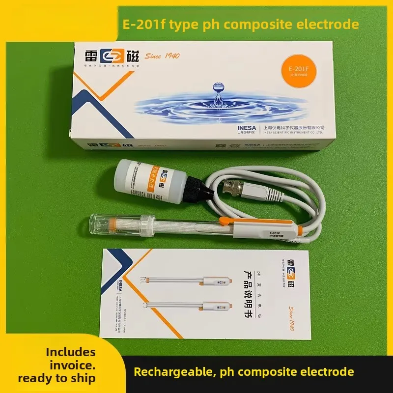 Lei Magnetic E-201-F pH Fillable Composite Electrode, Probe, Sensor, Invoicing, Free Shipping