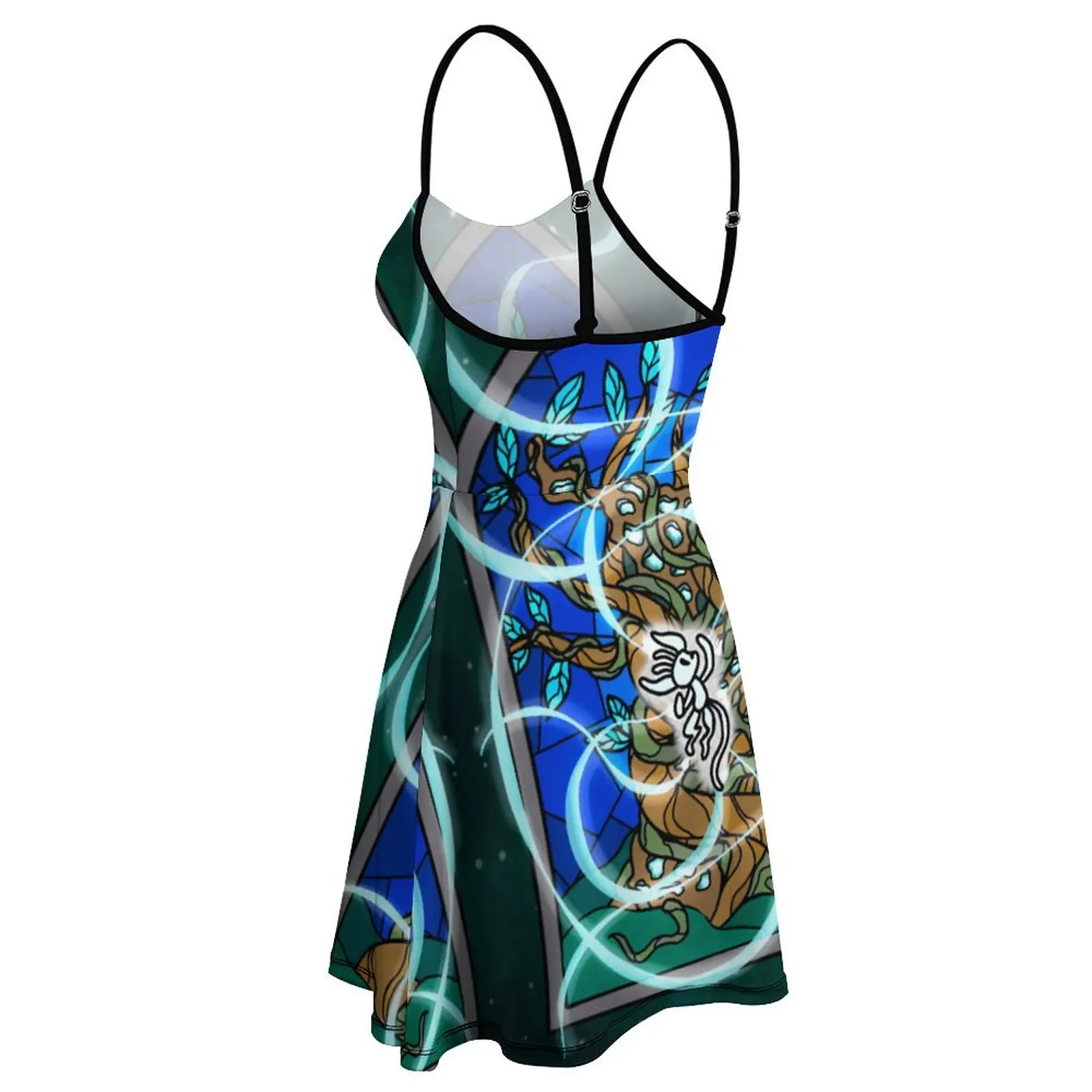 يطير الفن أوري والغابات العمياء أكشن Gam المرأة فستان بكتافة أعلى جودة الملابس النسائية الغريبة كول الأطراف Strappy فستان #4