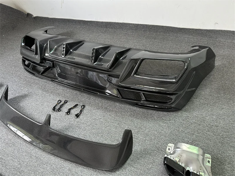 for  For Mercedes Benz GLE Coupe C167 GLE350 GLE450 Carbon Fiber Front Lip Rear Spoiler Fender Flare Wide Body Kit Update LD