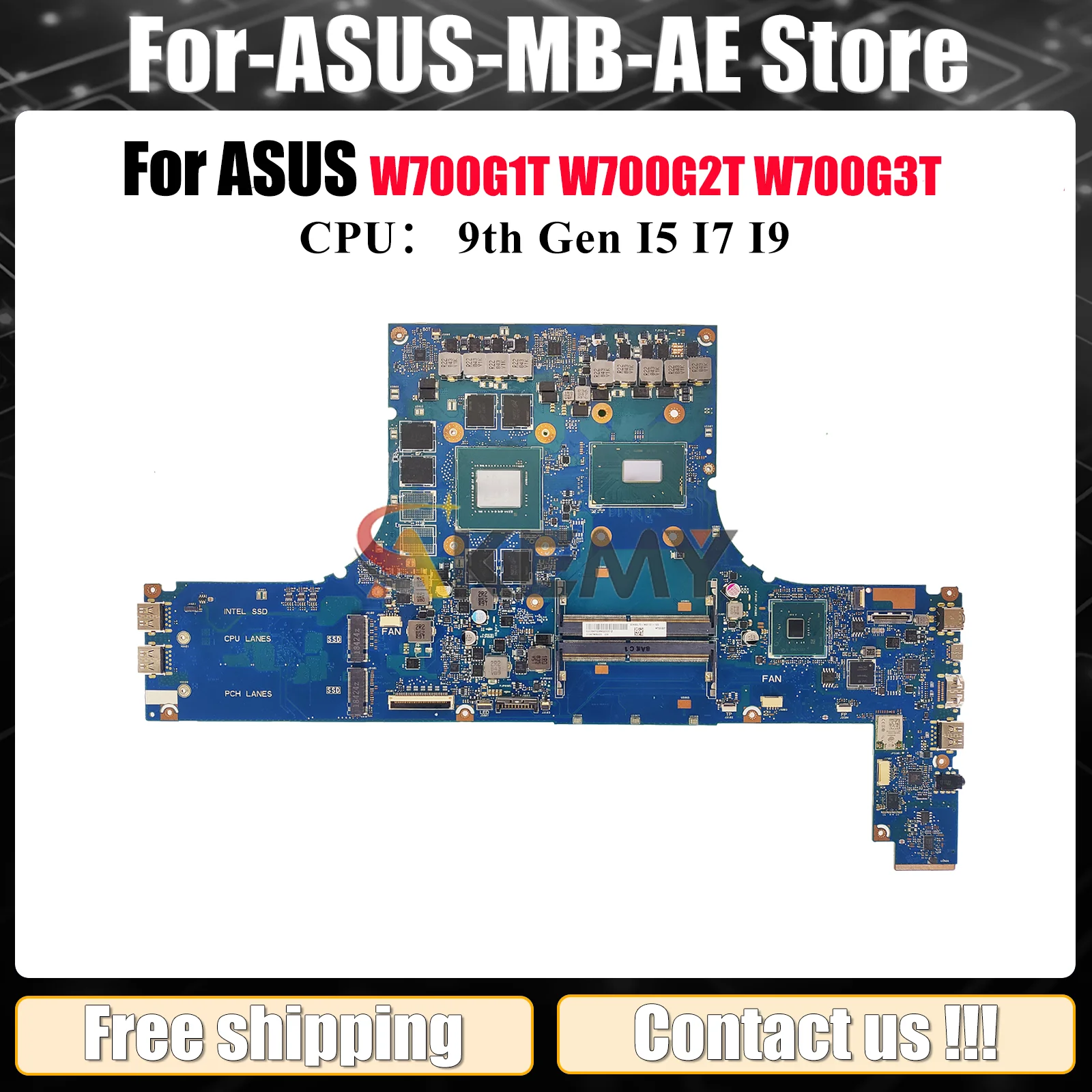 

W700G3P Материнская плата для ноутбука ASUS ProArt W700G3T W700G W700G2T W700G1T Материнская плата для ноутбука с процессором I5 I7 I9 100% tests OK stk