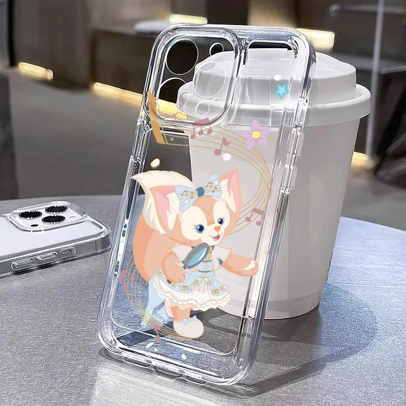 

Disney StellaLou LinaBell Cute Phone Case For Apple iPhone 16 15 14 13 12 11 XS X XR mini Pro Max Plus Transparent Space Cover