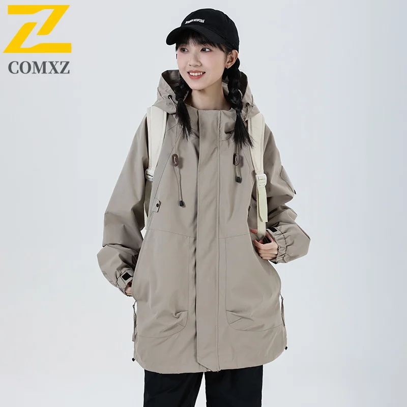 

Couple Charge Jacket Spring Autumn New Windproof Waterproof Breathable Hooded Jacket Outdoor Leisure Camping Mountaineering Coat