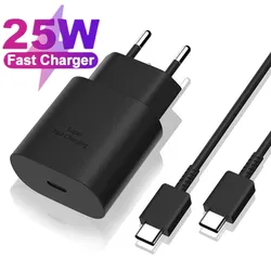 wholesale PD 25W USB C Charger Super Fast Charging Quick Charge With Type C Cable For Samsung Galaxy S23 S22 Ultra S20 Note 20