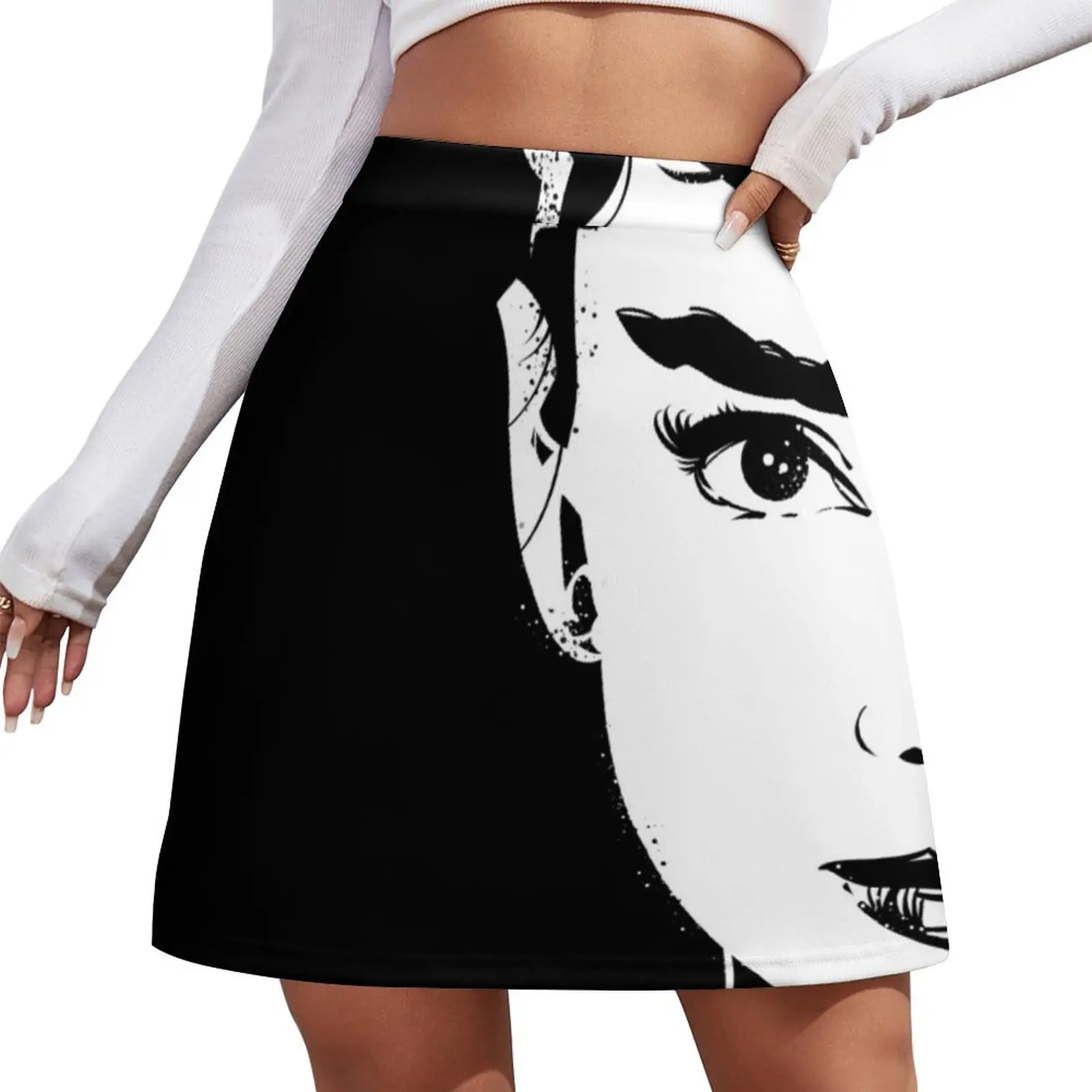 Audrey Hepburn Mini Skirt School uniform luxury women's skirt Woman clothing mini denim skirt