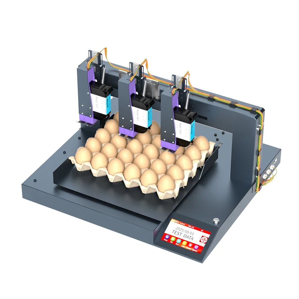 

【2026】Willita 3 Head Touch Screen Automatic E/gg Coding Inkjet Printer Machine Date Label Serial Number Coding Printing