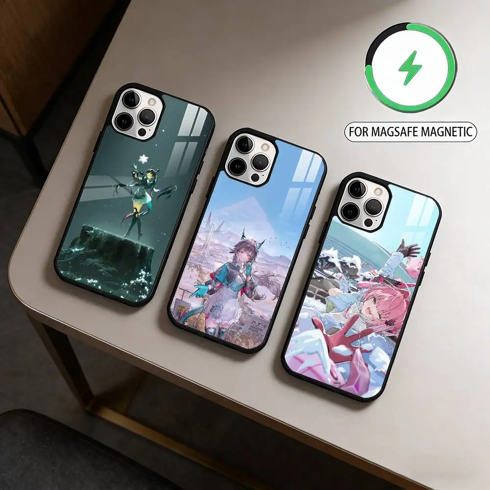 

Arknight E-Enfield G-Game Phone Case For iPhone17,16,15,14,13,12,11 Plus,Pro Max Magnetic For Magsafe Wireless Charging