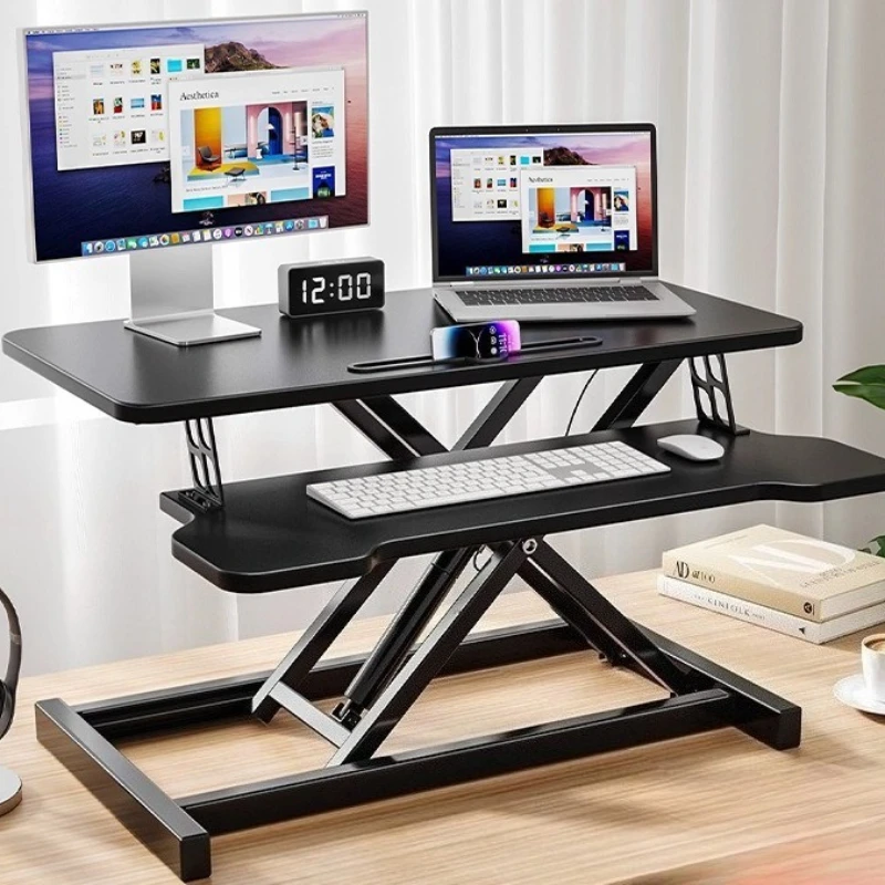 Height Adjustable Standing Desk-Modern Minimalist Computer Table,Ergonomic Laptop Riser with SmoothLift Mechanism for Home ffice