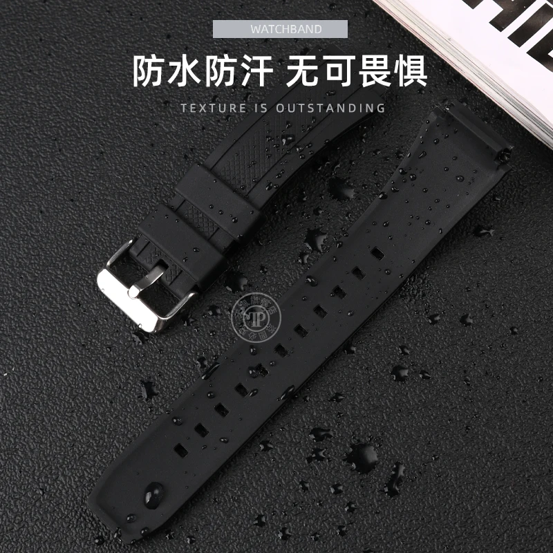 Black Men\'s Resin watchband For CASIO Edifice 5119 EF-552 EF-552D 25*20mm Convex mouth Waterproof Rubber Strap Silicone Bracelet