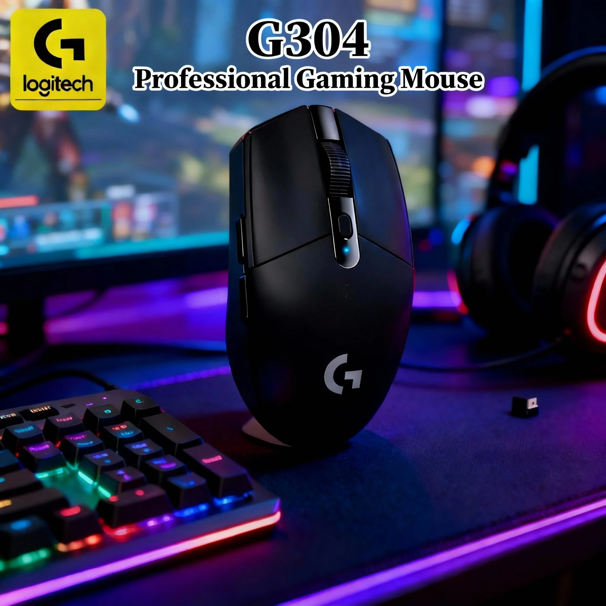 

[Выгодный комплект] Беспроводная мышь Logitech G304, сенсор Hero 12K, 12000 DPI, отличный выбор по выгодной цене.