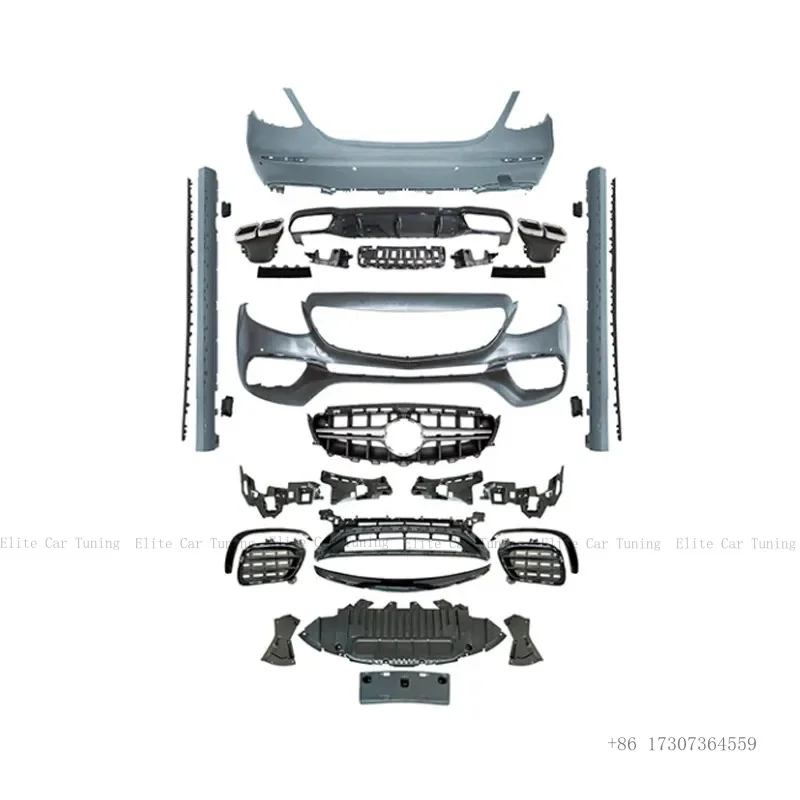 

Upgrade New Version E63S Body Kit Front Bumper Side Skirt Rear Diffuser for E-class W213 2016-2019
