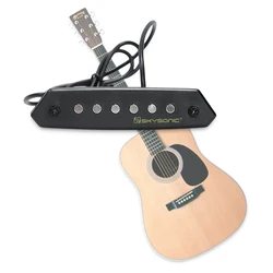 Skysonic A710 Acoustic Guitar Pickup Soundhole Magnetic Passive Natural Tone No Drilling Easy Install for Steel String Guitar
