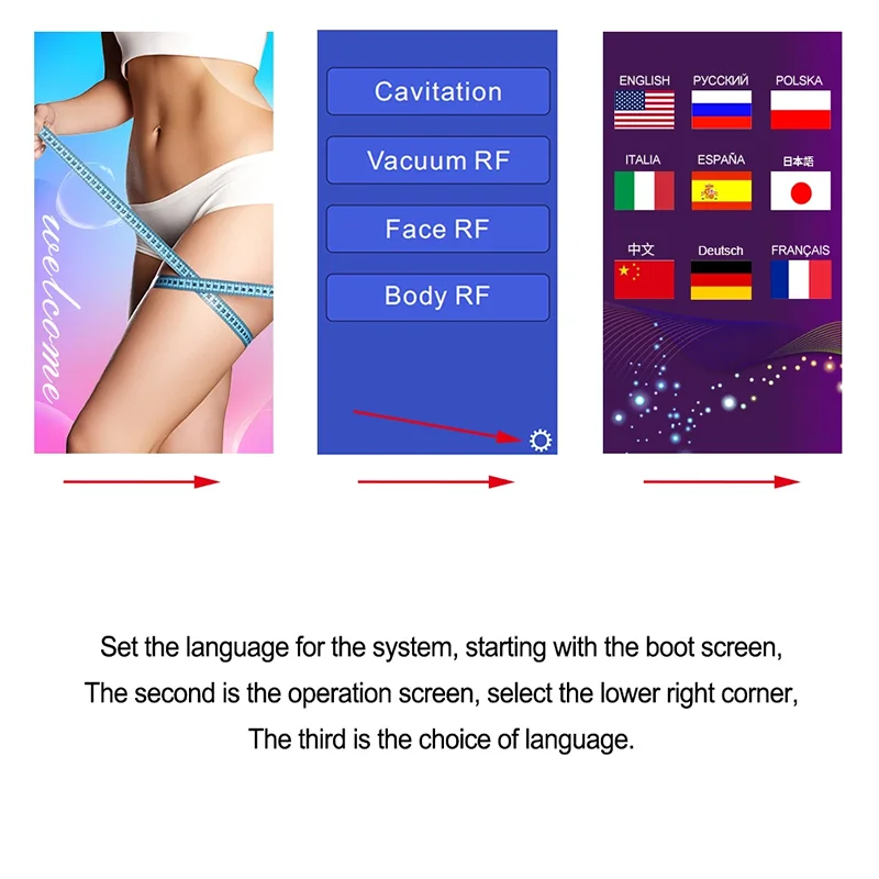 4 in 1 Cura del viso 40K Cavitazione Lipo Dimagrante Liposuzione ad ultrasuoni Cavitazione Macchina Dispositivo di sollevamento per il rafforzamento della pelle