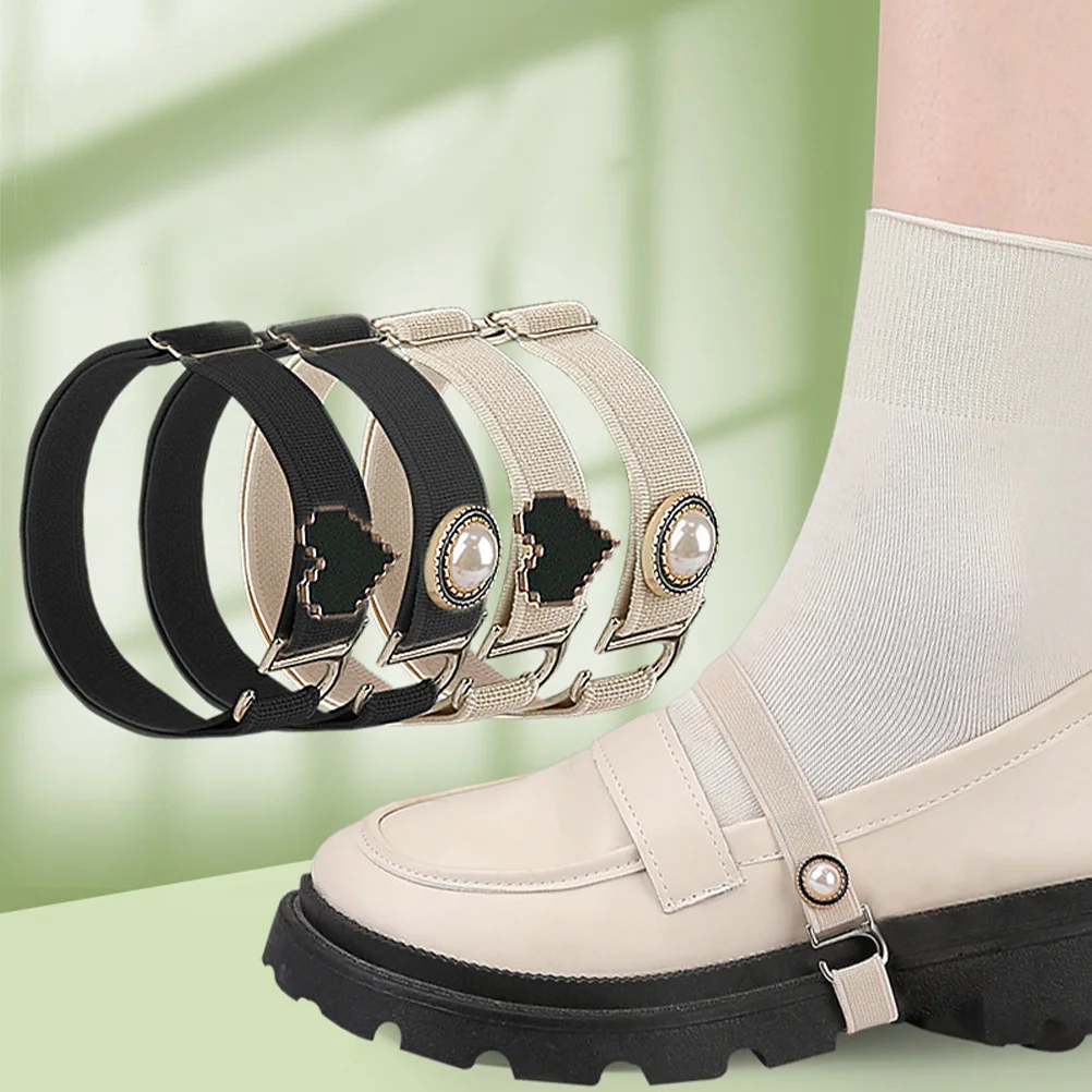 

4Pairs Decorative Elastic Straps for Women Heels Secure Fit Dancers Glamour Sophistication Shoe Straps for Heels