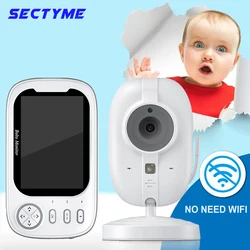 Sectyme 3.5 Inch Baby Monitor With Camera Wireless Security Video Alarm Night Vision Home Protection Nanny Lullaby Camera