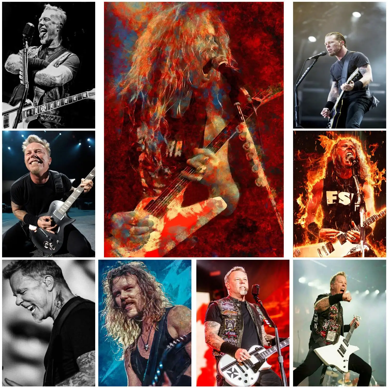 james hetfield  Poster Decorative Painting Canvas Poster Gift Wall Art Living Room Posters Bedroom Painting