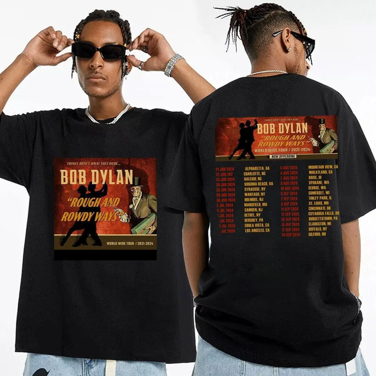 Bob Dylan Rough and Rowdy Ways World Wide Tour 2024 Shirt Bob Dylan 2024 Concer