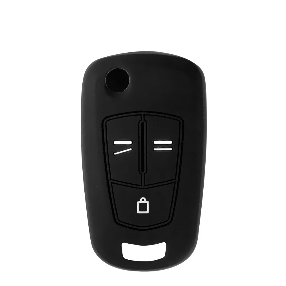 KEYYOU 3 Buttons Silicone Key Case Cover For OPEL Astra H Corsa D Vectra C Zafira Remote Flip Folding Car Shell