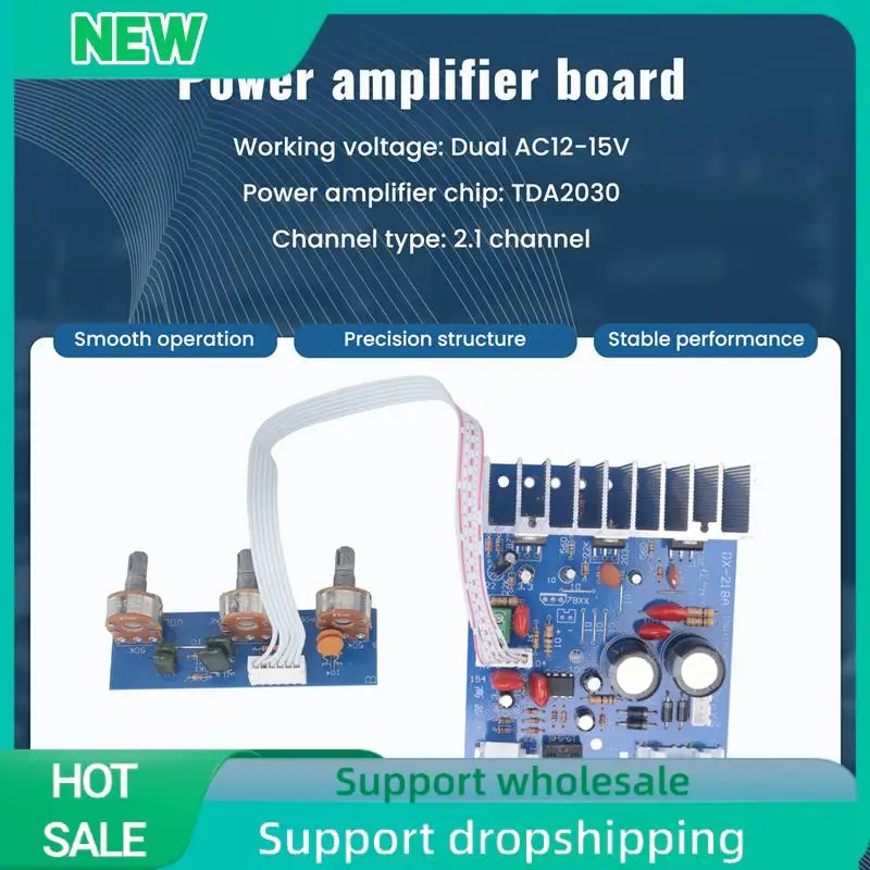 

Solid TDA2030 15W+15W+30W 2.1 Channel Amplifier Audio Board Subwoofer Amplifier Bass Output For Speaker DIY Dual AC12-15V