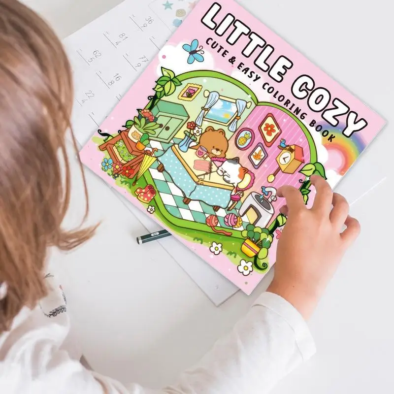 Coloring Book For Toddler Easy Cozy Coloring Workbook Portable Educational Preschool Learning Activity For School Kindergarten