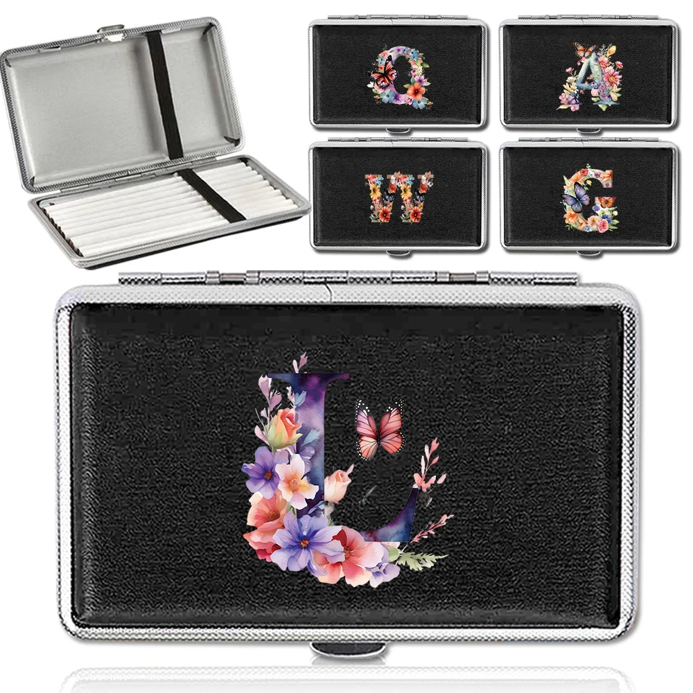 

Portable Cigarette Cigar Case Smoke Storage Box Tobacco Holder Organizer Butterfly Letter Pattern Pocket Outdoor Accessories