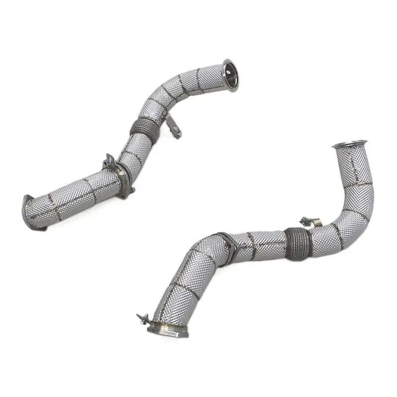 Downpipes With Heat Shield Racing Tuning Straight Exhaust Downpipe For X5m/X6m 4.4TT 2024 Stainless Steel Exhaust Pipes Kit