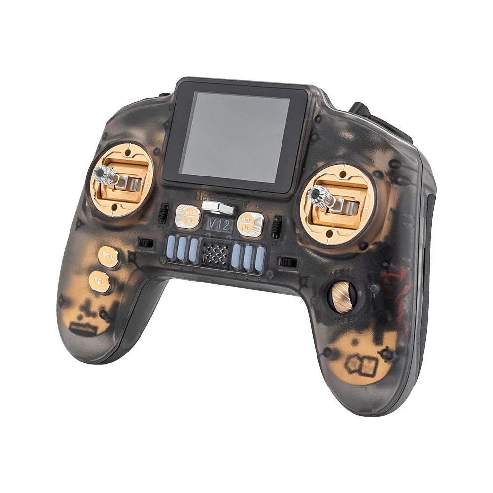 HelloRadio V12 2.4GHz RC Transmitter H7 Open Source Main Control 2.4in Color Screen Remote Controller for EdgeTX FPV Drone