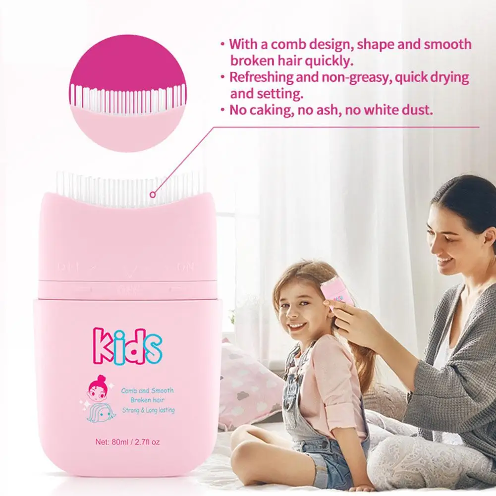 Childrens Hair Wax Stick Built-in Comb Anti-frizz 2-in-1 Hold Non-greasy Gel Refreshing Kids Hair Finishing Strong Hair Sti K0i7