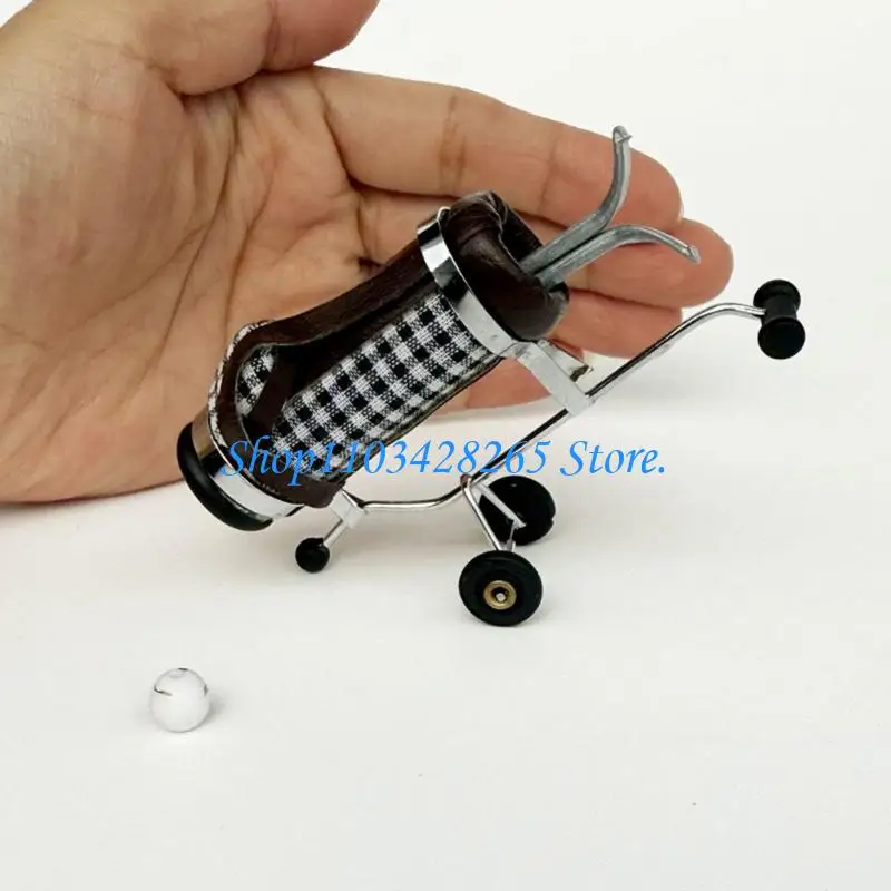 Carrello da golf da golf del carrello da golf in metallo e cuoio realistico con sfere G2te