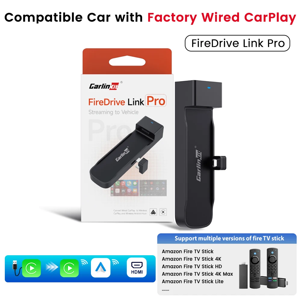 Fire TV Stick & FireDrive Link セット Amazon.com: Carlinkit FireDrive Link Pro - Stream Fire TV Stick in
