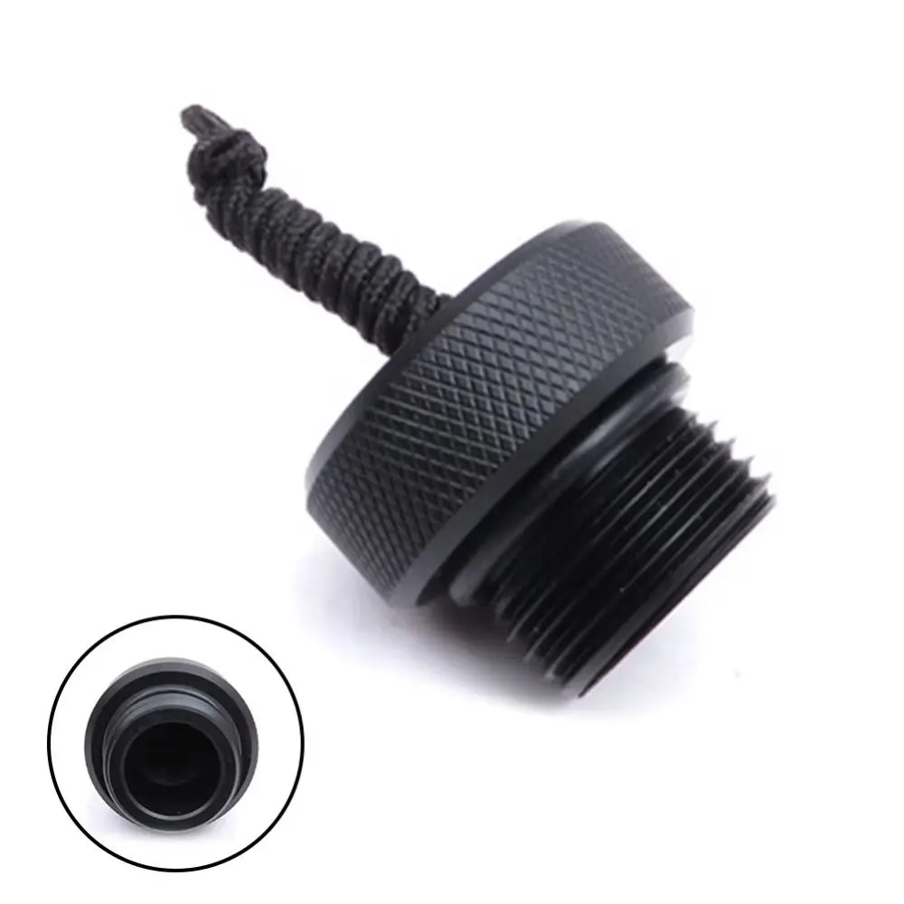1Pcs ABS Plastic Scuba Diving Dust Cap Black 25x23mm DIN Tank Valve Dust Cap Swivel Lanyard Male Threaded Plug