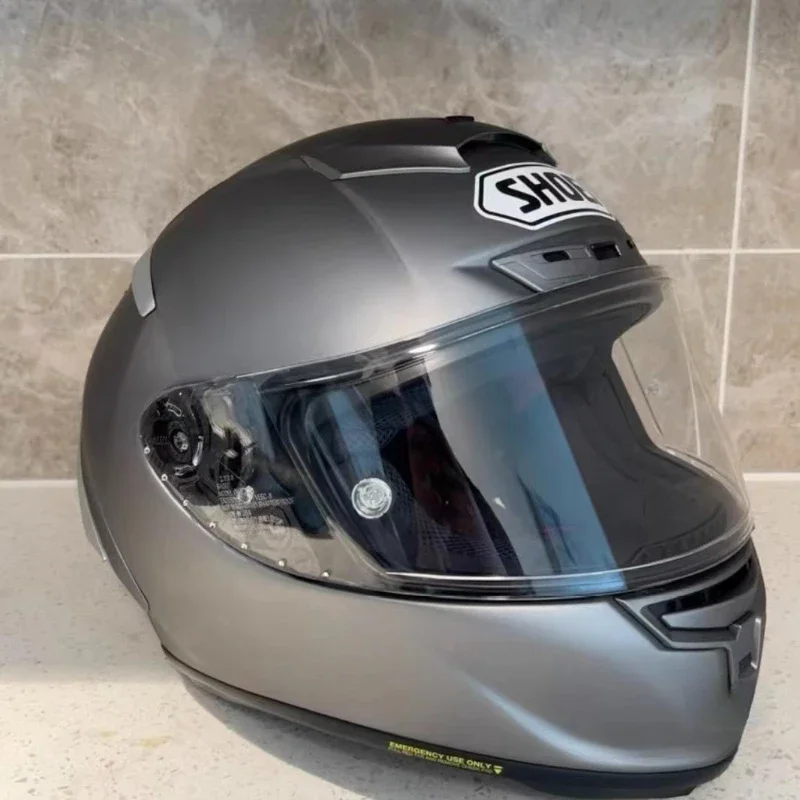 Shoei-X-14 Capacete Full Face, Prata, X-Quatorze, X-Spirit III, Corrida Esportiva, Motocicleta