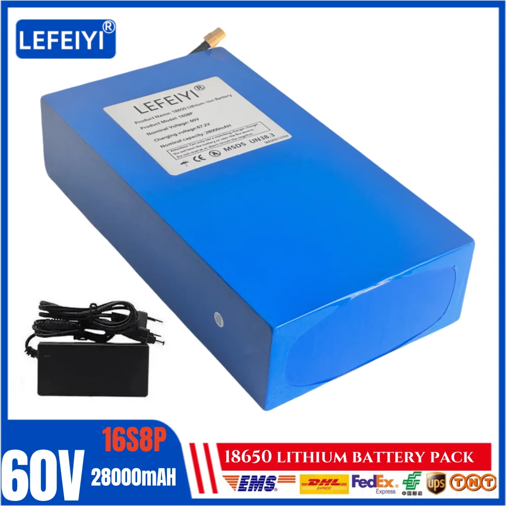 Electric vehicle lithium battery 60V 2.8Ah  2000W for Harley two wheel foldable Citycoco electric scooter