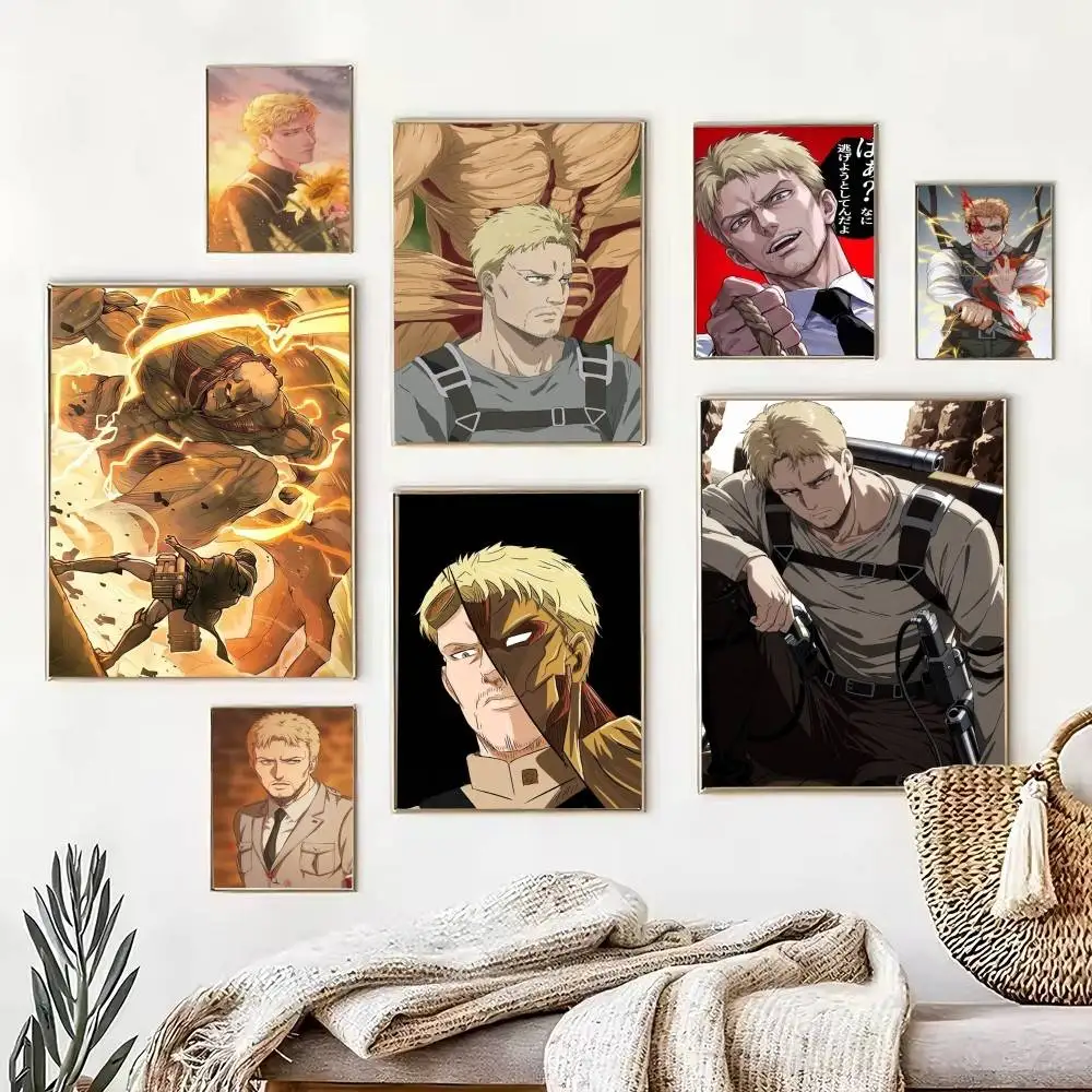 Attack on Titan Reiner Braun  Poster High Quality Dorm Living Room Aesthetic Wall Decoration Painting Stickers Gift
