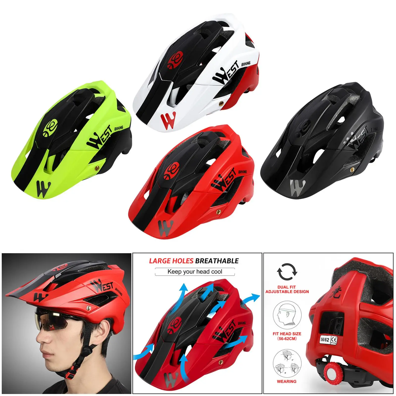 Ultralight Adult Bike Helmet Integrallyed Cycling mens Womens Hard Crash Hat