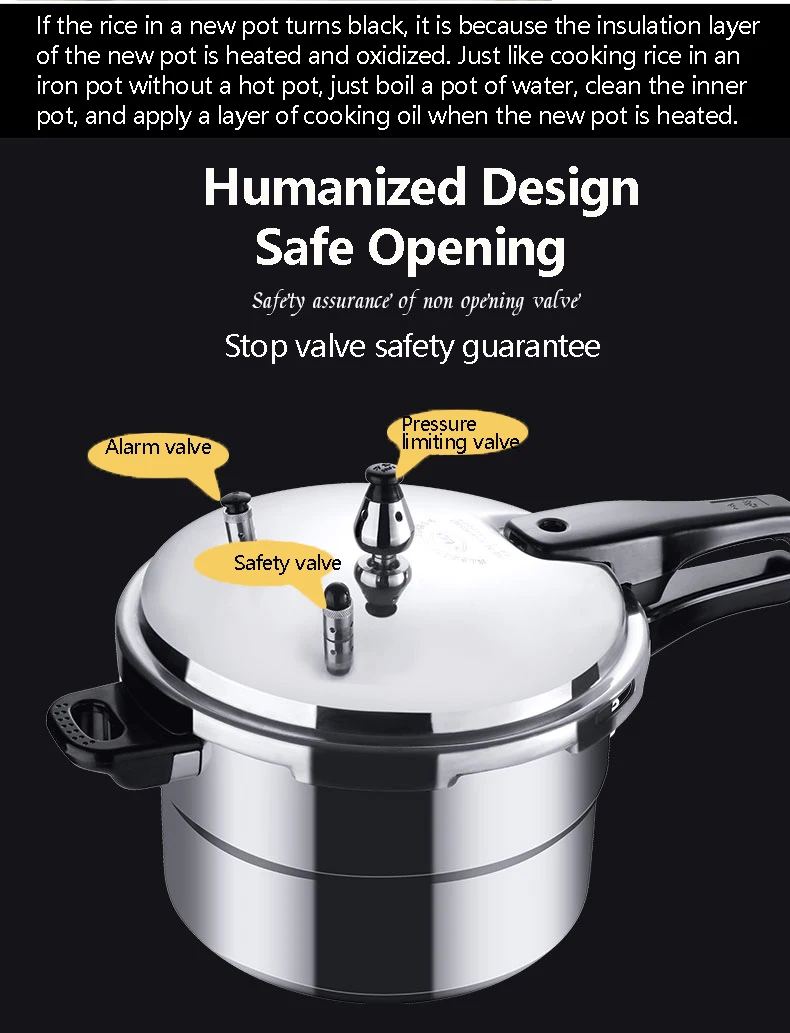 7L/11L Aluminum Safe Explosion Proof Pressure Cooker for Gas Cooker Super safety lock Pressure Cookers Cooking Pots